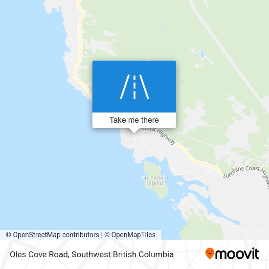 Oles Cove Road map