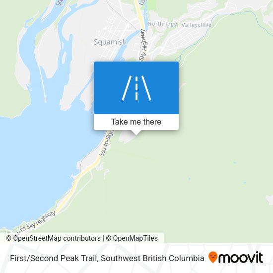 First/Second Peak Trail map