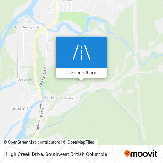 High Creek Drive map