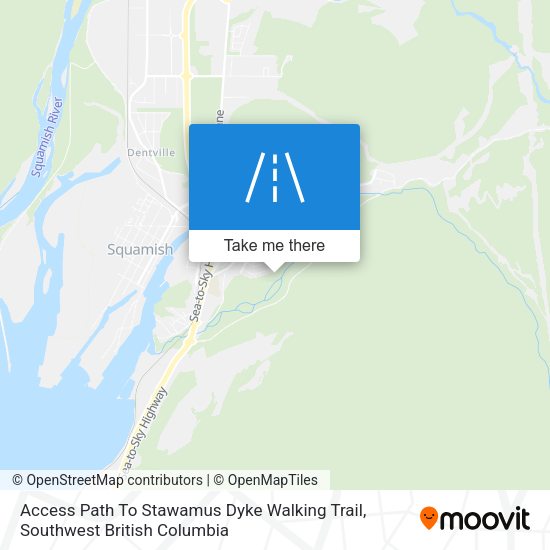Access Path To Stawamus Dyke Walking Trail map