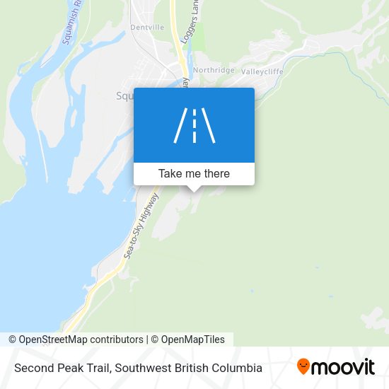 Second Peak Trail map
