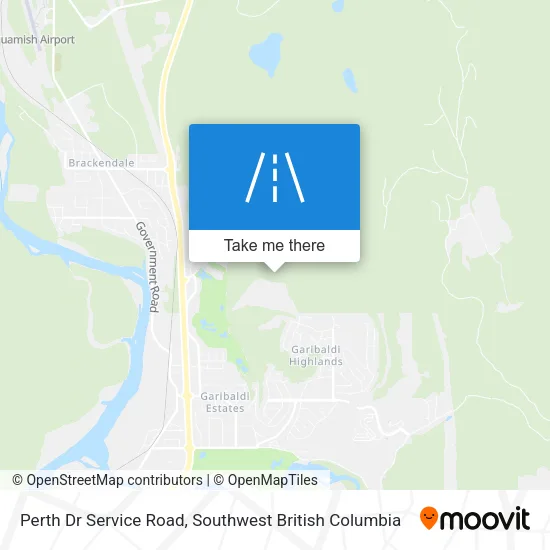 Perth Dr Service Road map