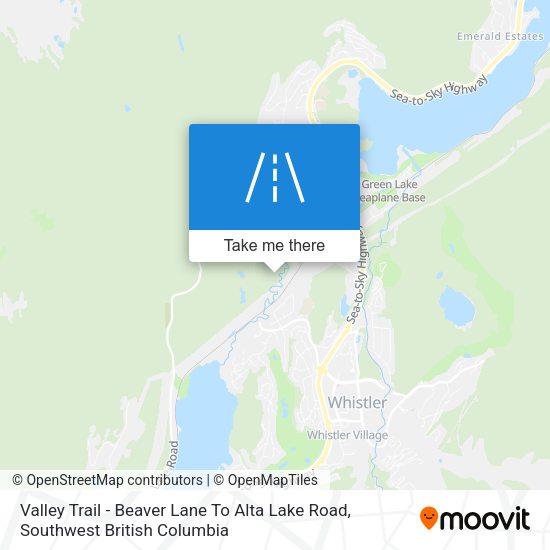 Valley Trail - Beaver Lane To Alta Lake Road map