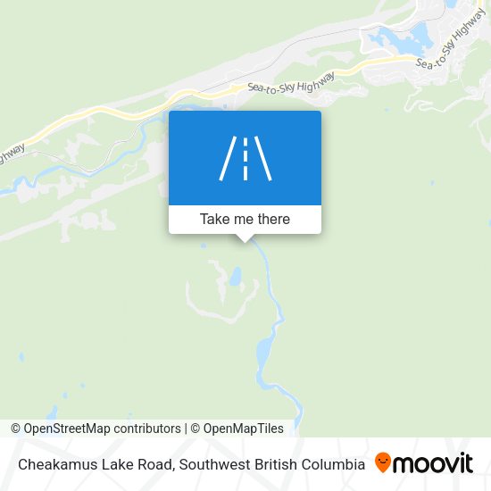 Cheakamus Lake Road map