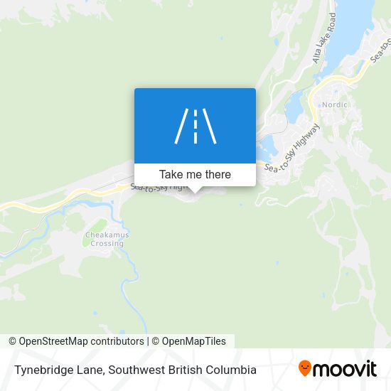 Tynebridge Lane map
