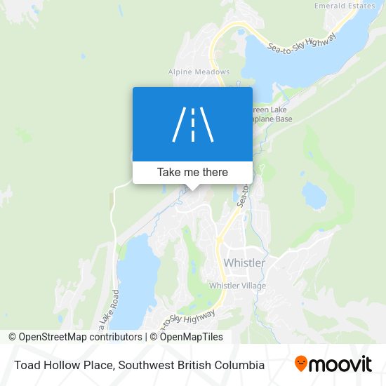 Toad Hollow Place map