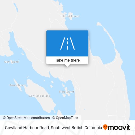 Gowlland Harbour Road map