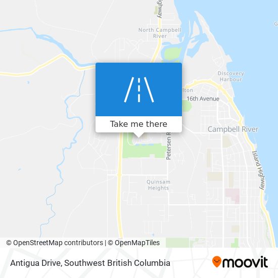 Antigua Drive map