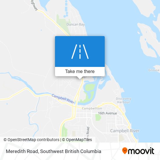 Campbell River Street Map How To Get To Meredith Road In Campbell River By Bus Or Ferry?