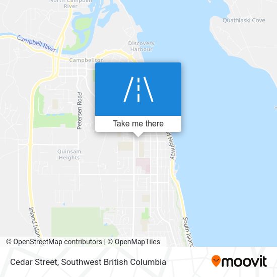Cedar Street map
