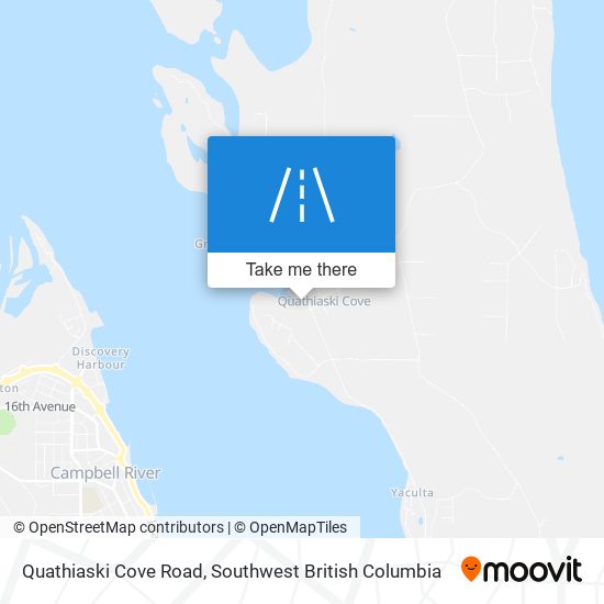 Quathiaski Cove Road map