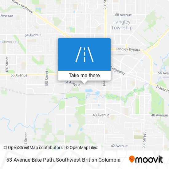 53 Avenue Bike Path map