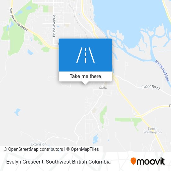 Evelyn Crescent map