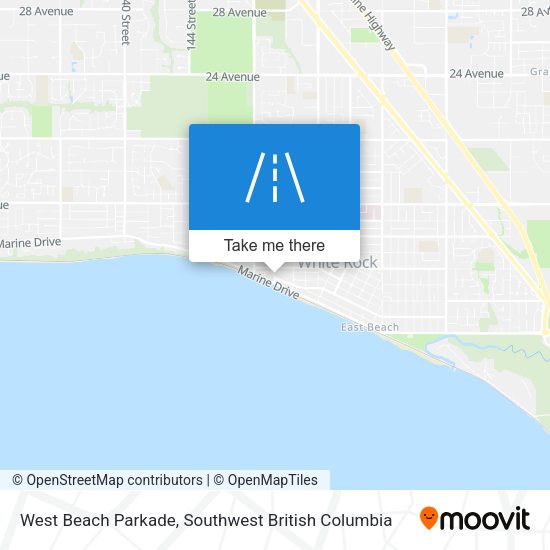 West Beach Parkade map