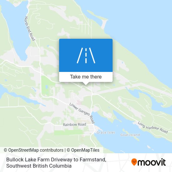 Bullock Lake Farm Driveway to Farmstand map