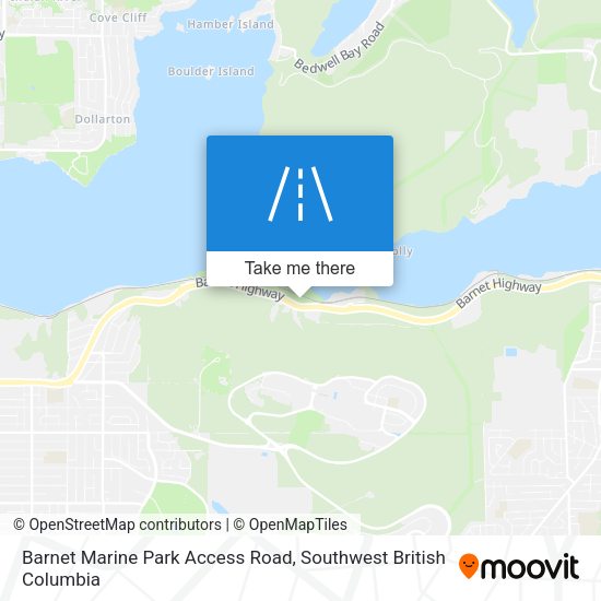 Barnet Marine Park Access Road map