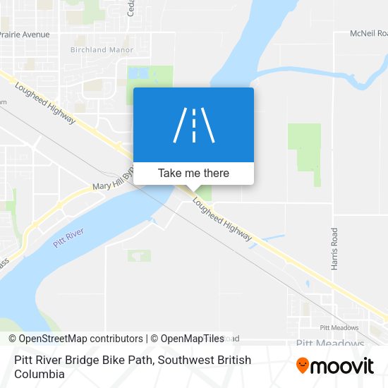 Pitt River Bridge Bike Path map