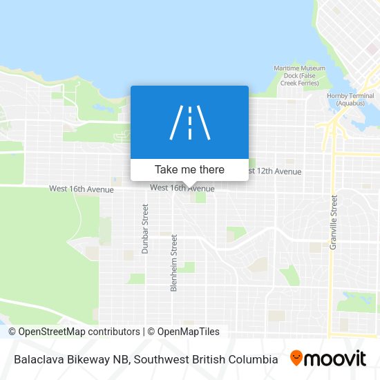 Balaclava Bikeway NB map