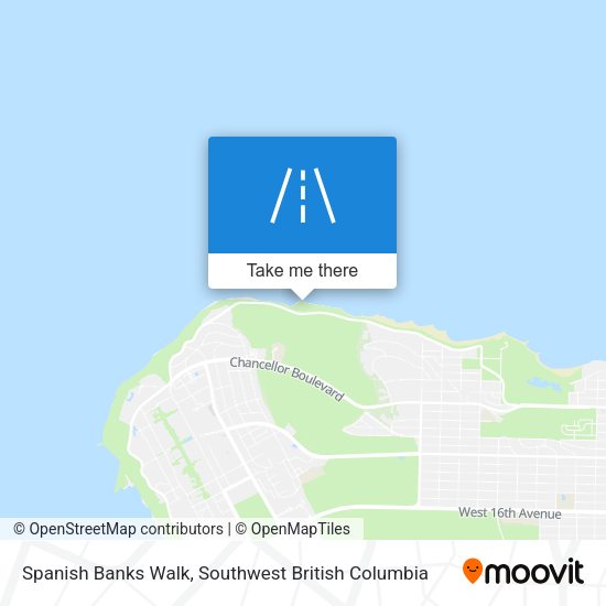 Spanish Banks Walk map