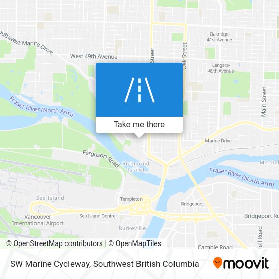 SW Marine Cycleway map