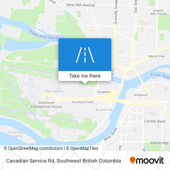 Canadian Service Rd map
