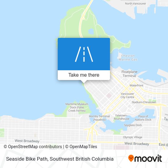 Seaside Bike Path map