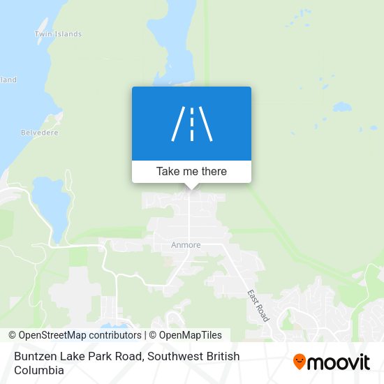 Buntzen Lake Park Road map