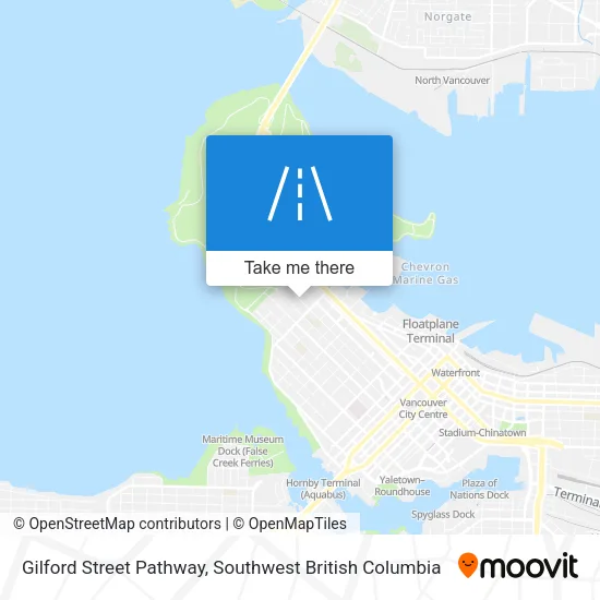 Gilford Street Pathway map