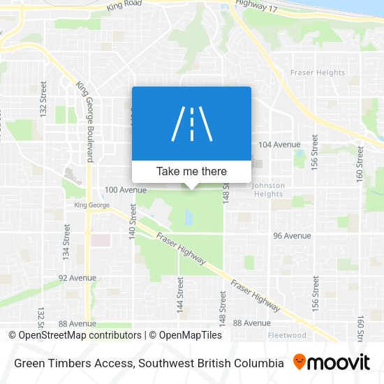 Green Timbers Access map
