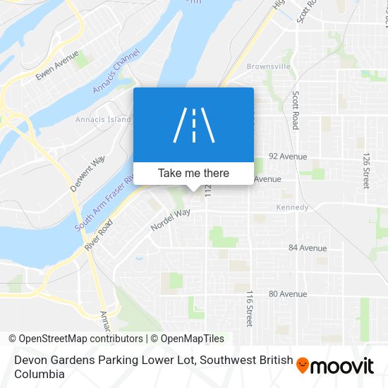 Devon Gardens Parking Lower Lot map