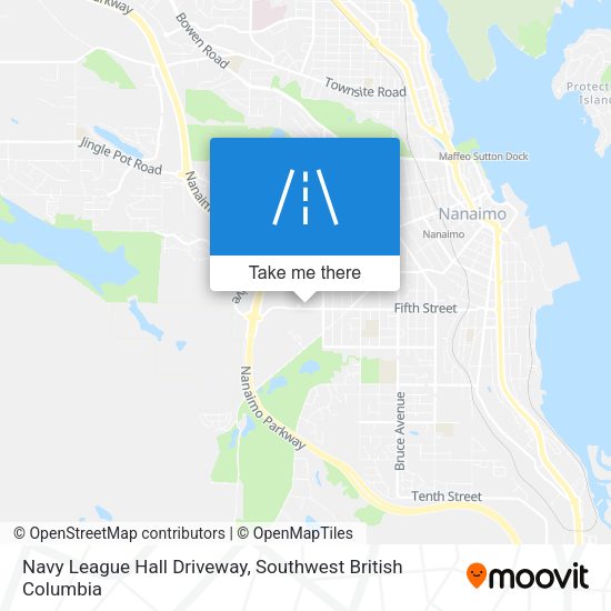Navy League Hall Driveway map