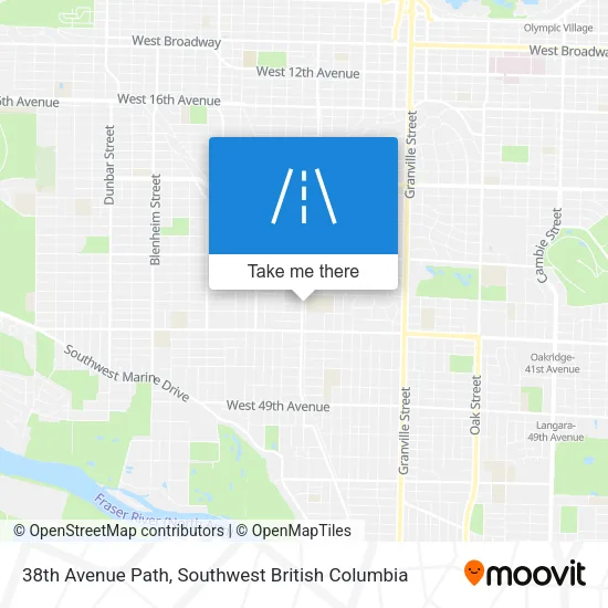 38th Avenue Path map
