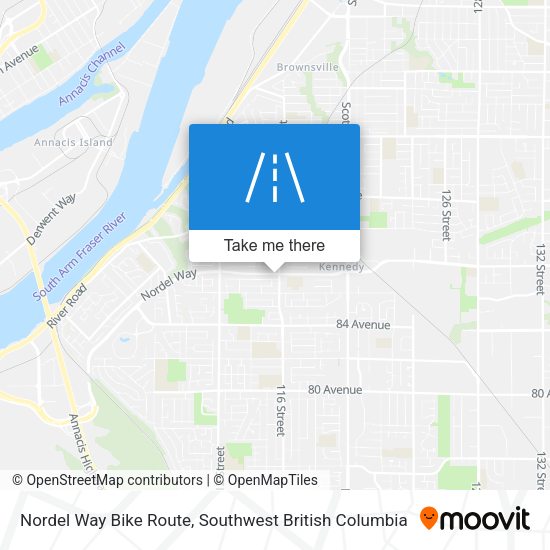 Nordel Way Bike Route map