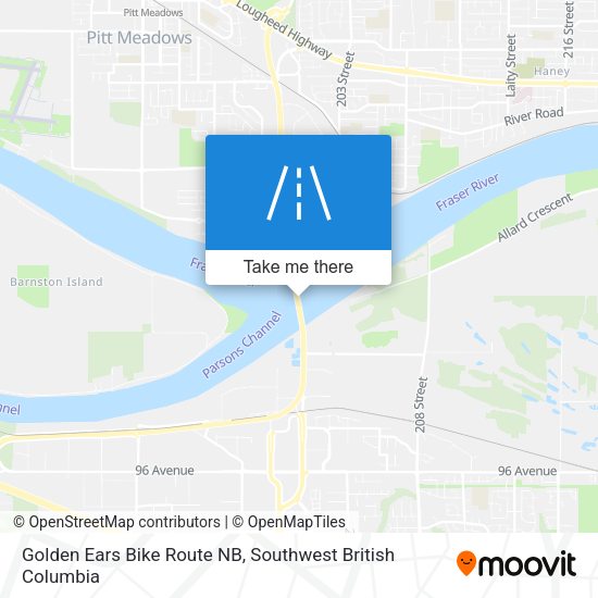 Golden Ears Bike Route NB map