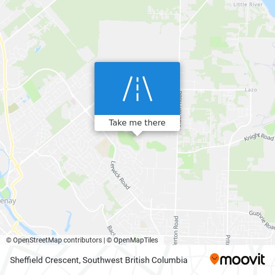 Sheffield Crescent map