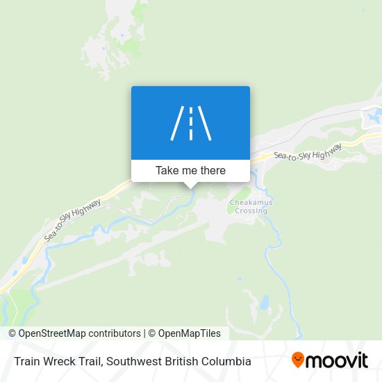 Train Wreck Trail map