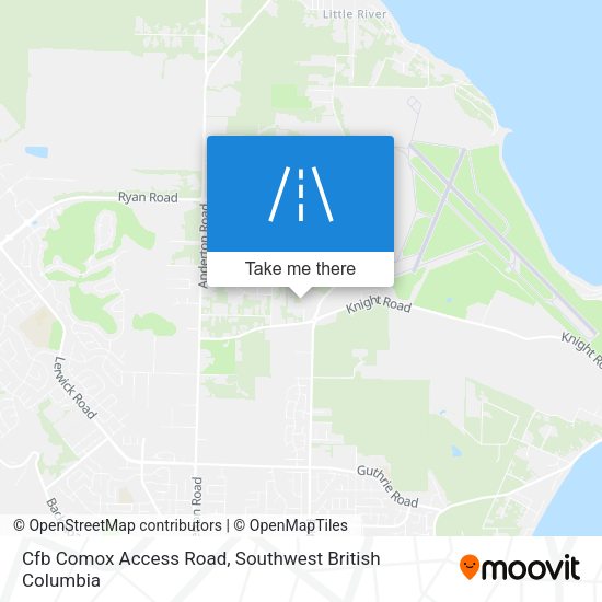 Cfb Comox Access Road plan
