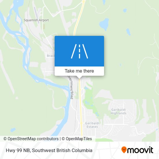 Hwy 99 NB map