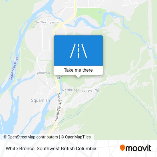 White Bronco map