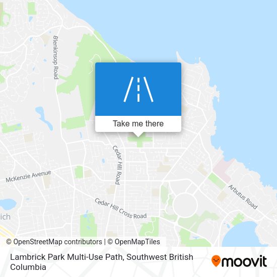 Lambrick Park Multi-Use Path map
