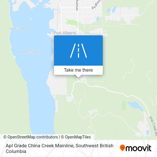 Apl Grade China Creek Mainline map