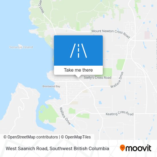 West Saanich Road map