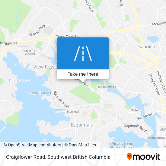 Craigflower Road map