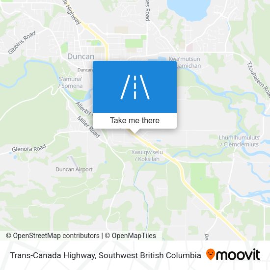 Trans-Canada Highway map