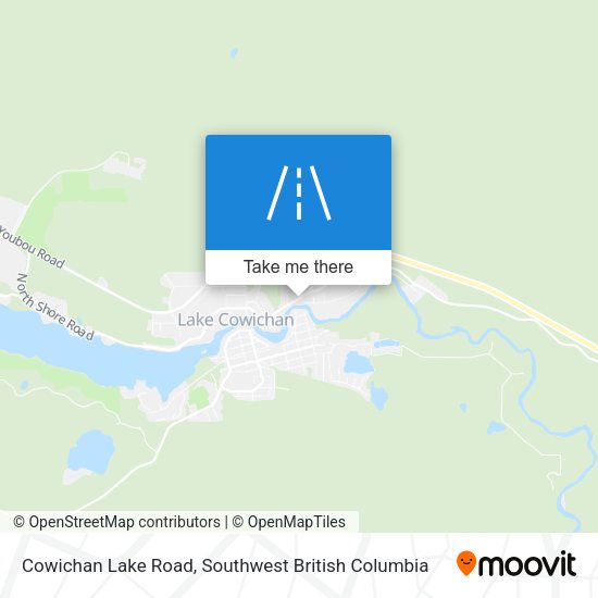 Cowichan Lake Road map