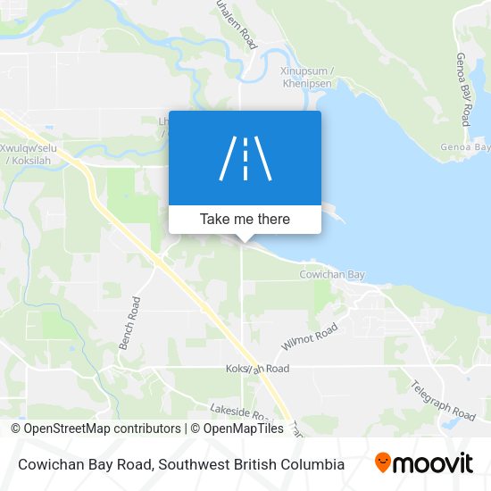 Cowichan Bay Road map