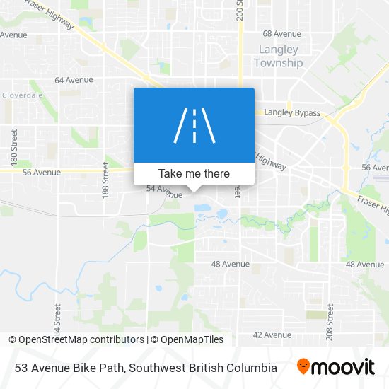 53 Avenue Bike Path map