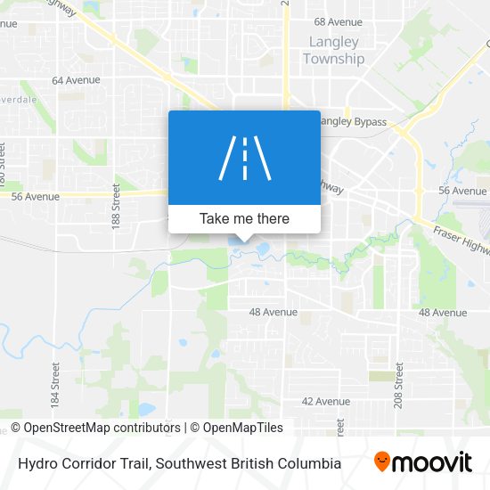 Hydro Corridor Trail map