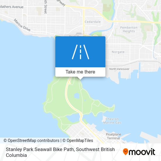 Stanley Park Seawall Bike Path map