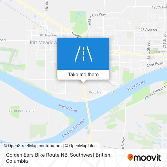 Golden Ears Bike Route NB plan